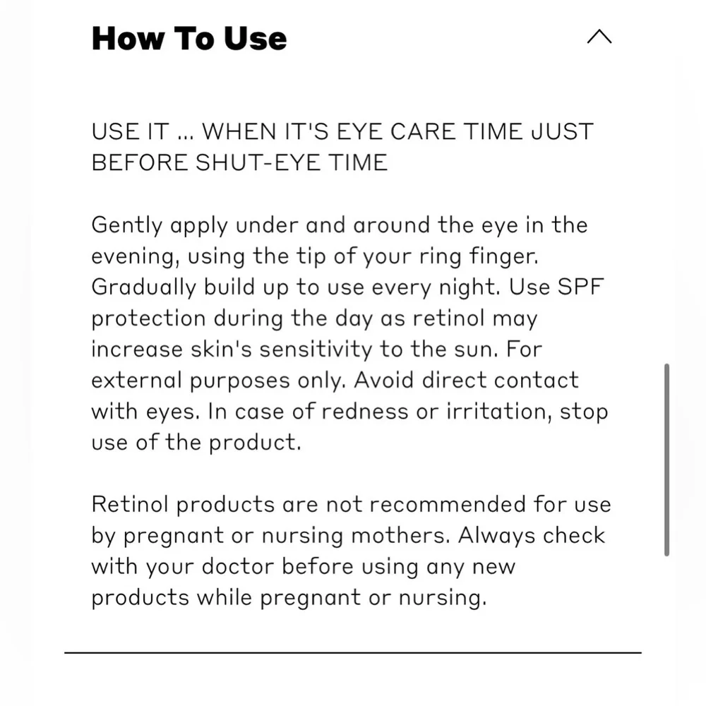 Volition Grenache Retinol Eye Cream with Avec Peptides+ hyaluronic acid